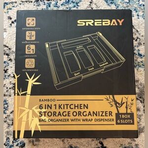 SREBay Bamboo Kitchen Storage Organizer
